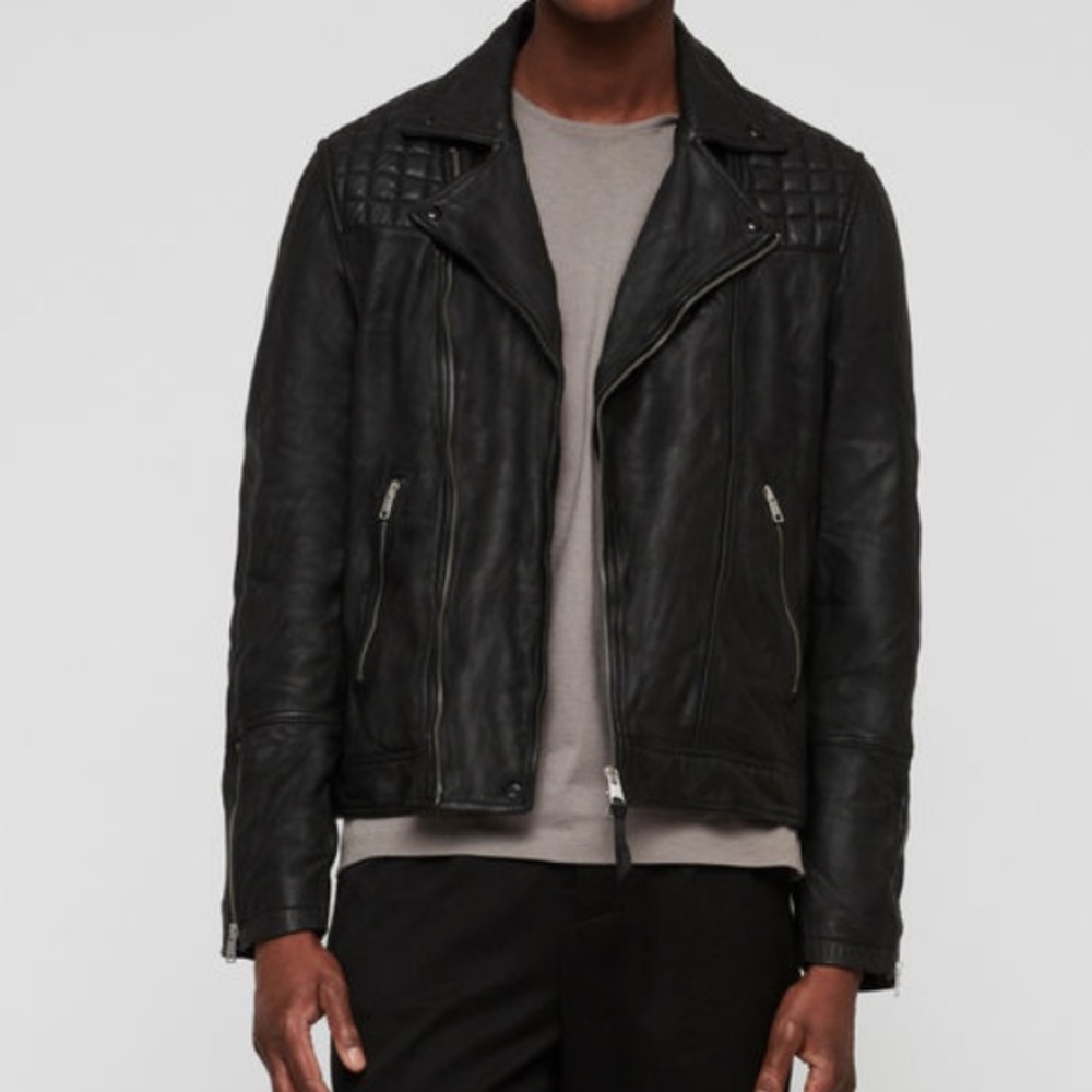 Authentic All Saints Leather Jacket ‘The Conroy’